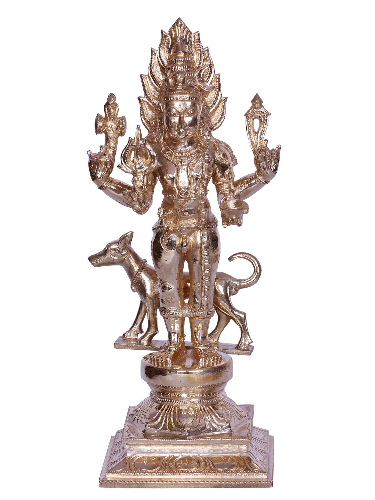 Lord Kaal Bhairava Form Of Lord Shiva | Decorative Bronze Idol | Bronze Statue For Temple