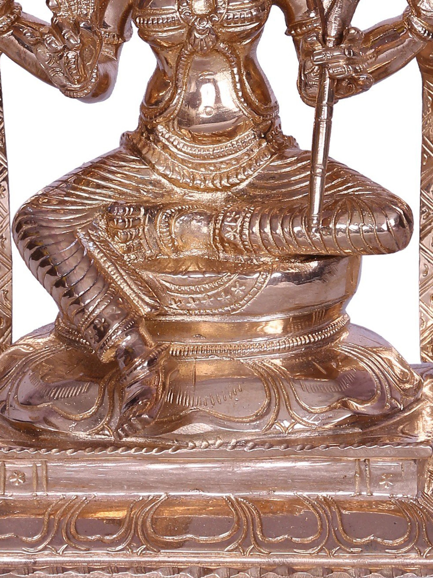 10" Hindu Goddess Rajarajeshwari Bronze Statue with Arch | Handmade