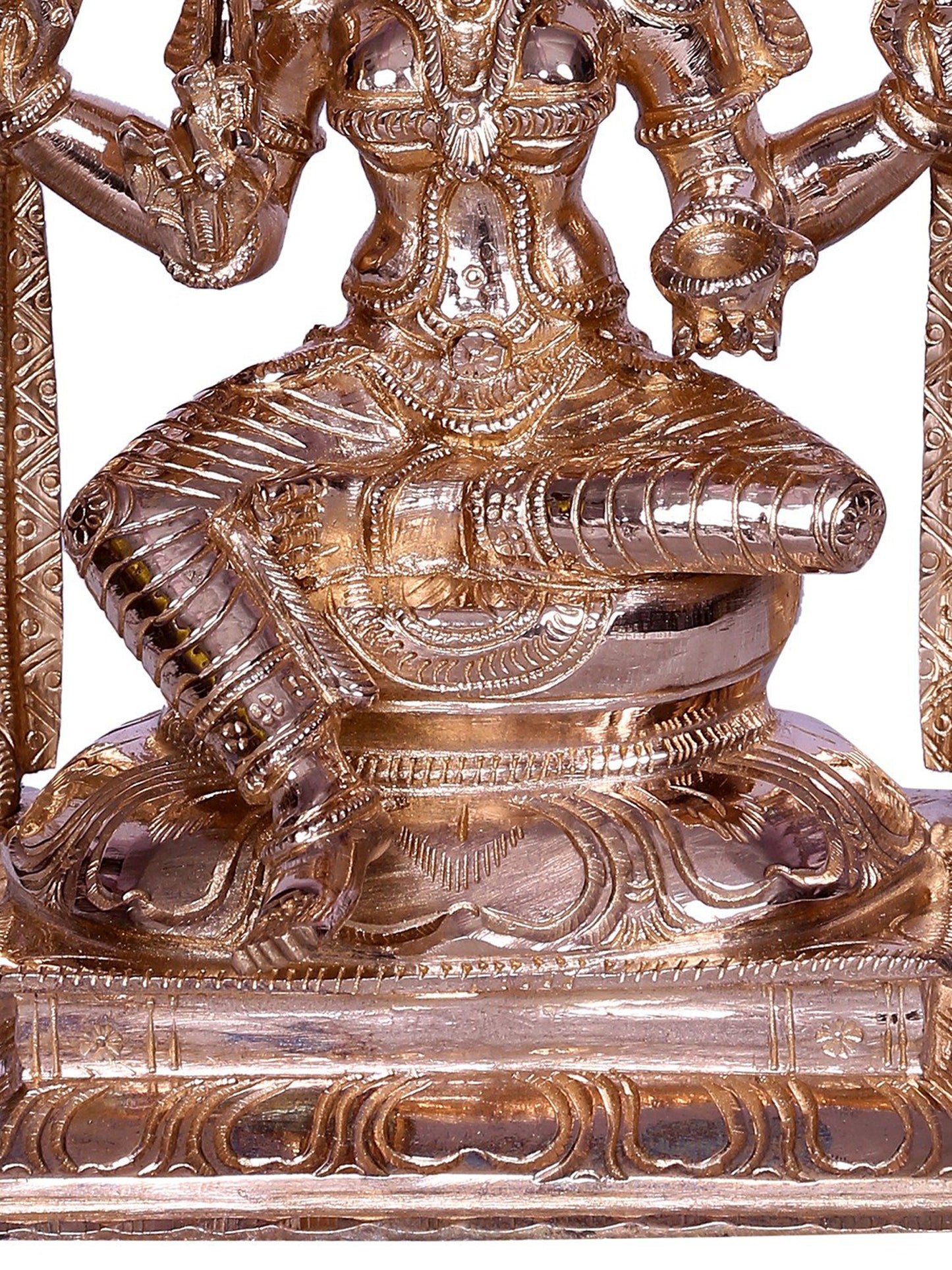 10" Hindu Goddess Mariamman Bronze Sculpture with Arch | Handmade