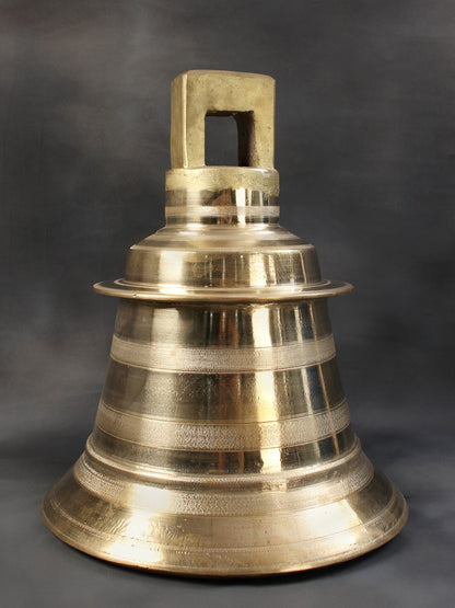 21" Large Size Hanging Bell (Perfect for Temples) | Handmade Brass Bell For Gifting