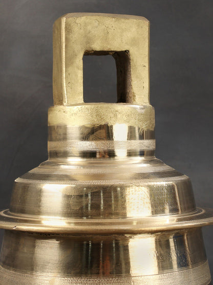 21" Large Size Hanging Bell (Perfect for Temples) | Handmade Brass Bell For Gifting