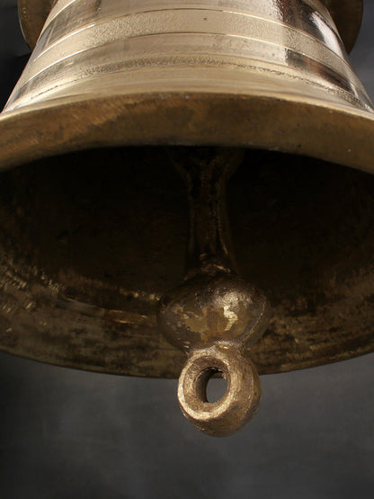 21" Large Size Hanging Bell (Perfect for Temples) | Handmade Brass Bell For Gifting