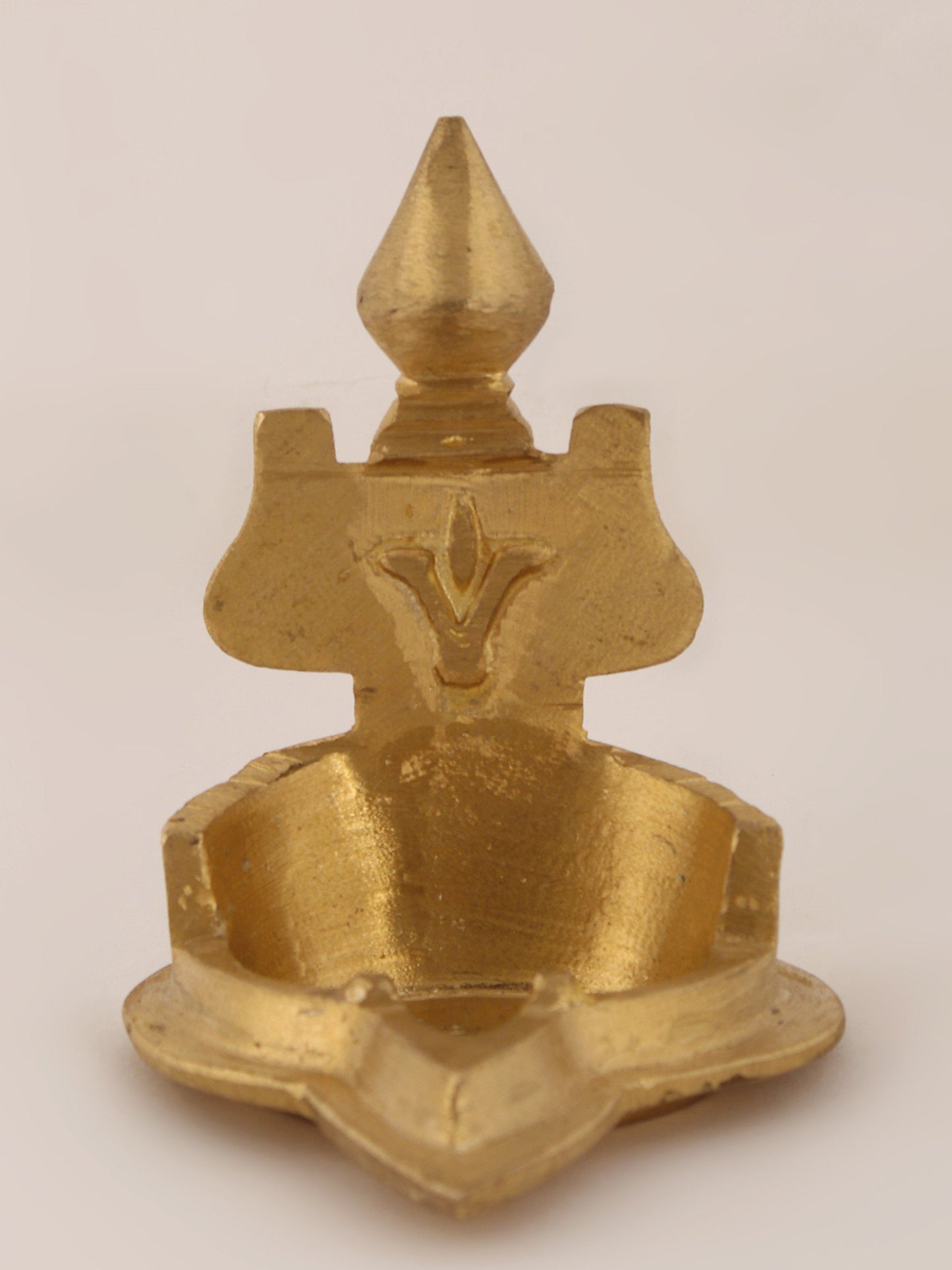 5" Hindu Pooja Vaishnava Lamp (Deepam) | Bronze | Handmade