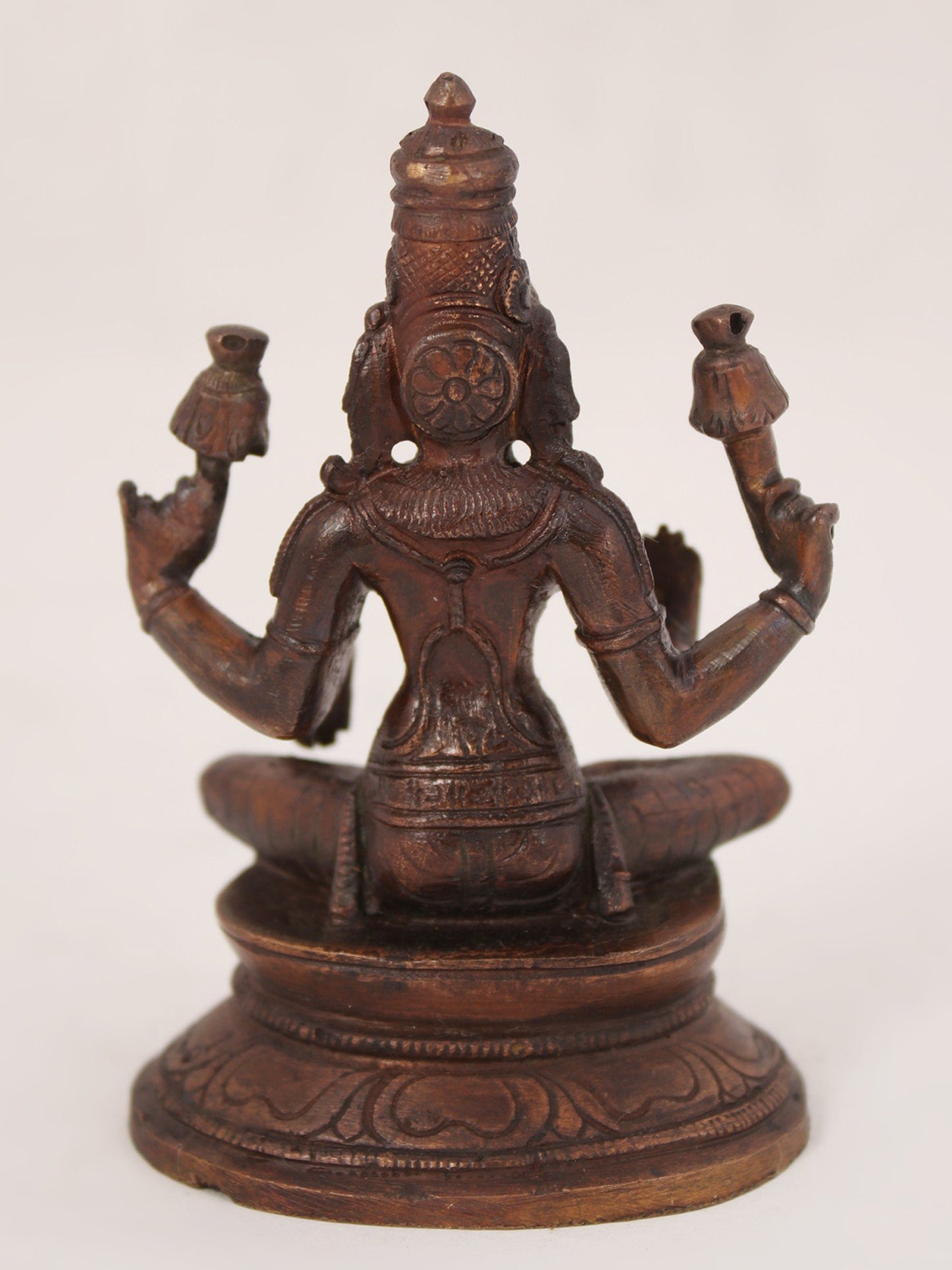 3" Goddess Lakshmi Idol Seated On Oval Base | Decorative Bronze Idol | Bronze Statue For Temple