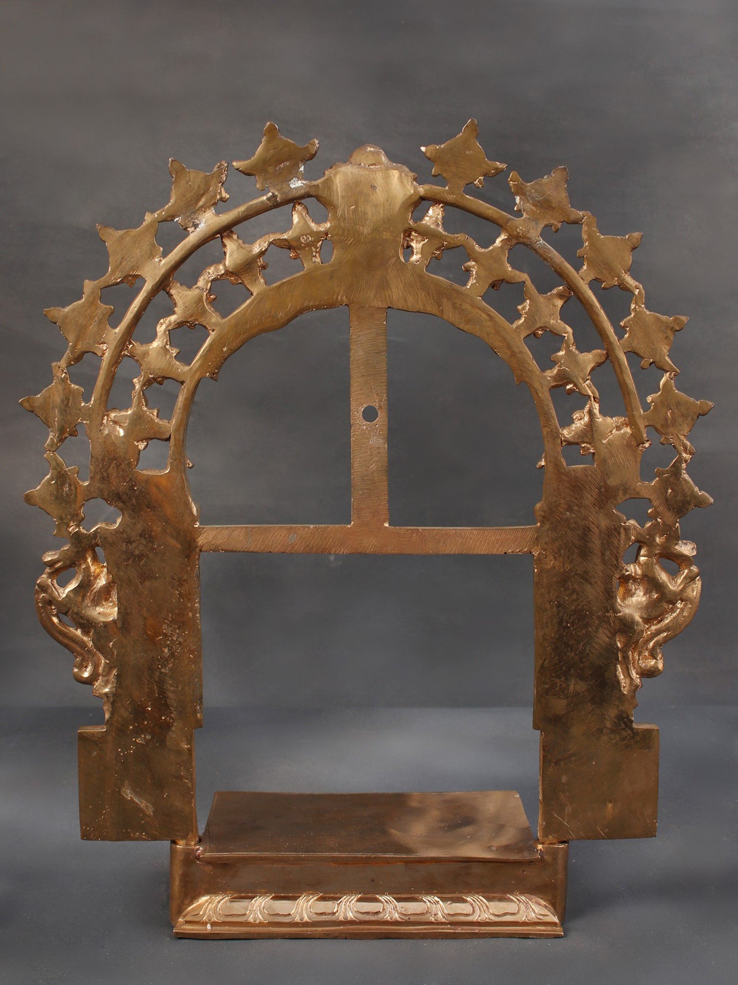 17" Royal Arch Singhasana in Bronze | The Bronze Throne For God And Goddess | Bronze Statue