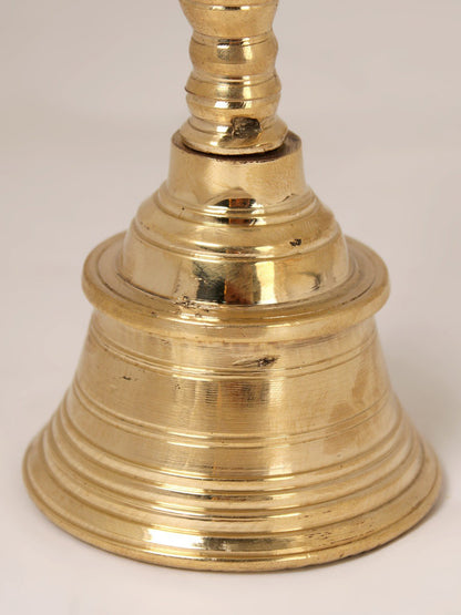 5" Small Ritual Bell Of Nandi In Brass | Handmade Brass Bell For Gifting