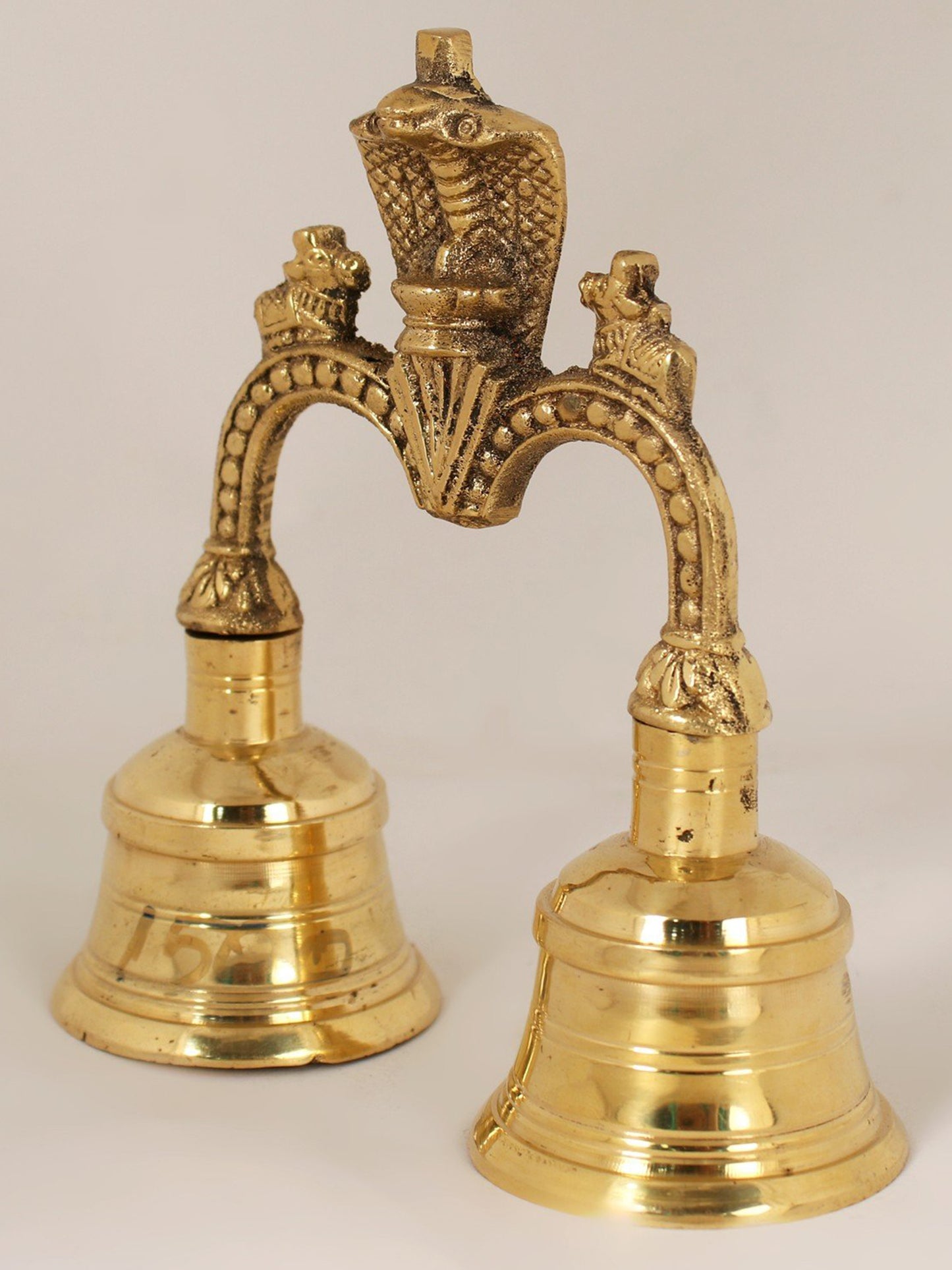 5" Shivalinga And Nandi Designer Bell In Brass | Handmade Brass Bell For Gifting