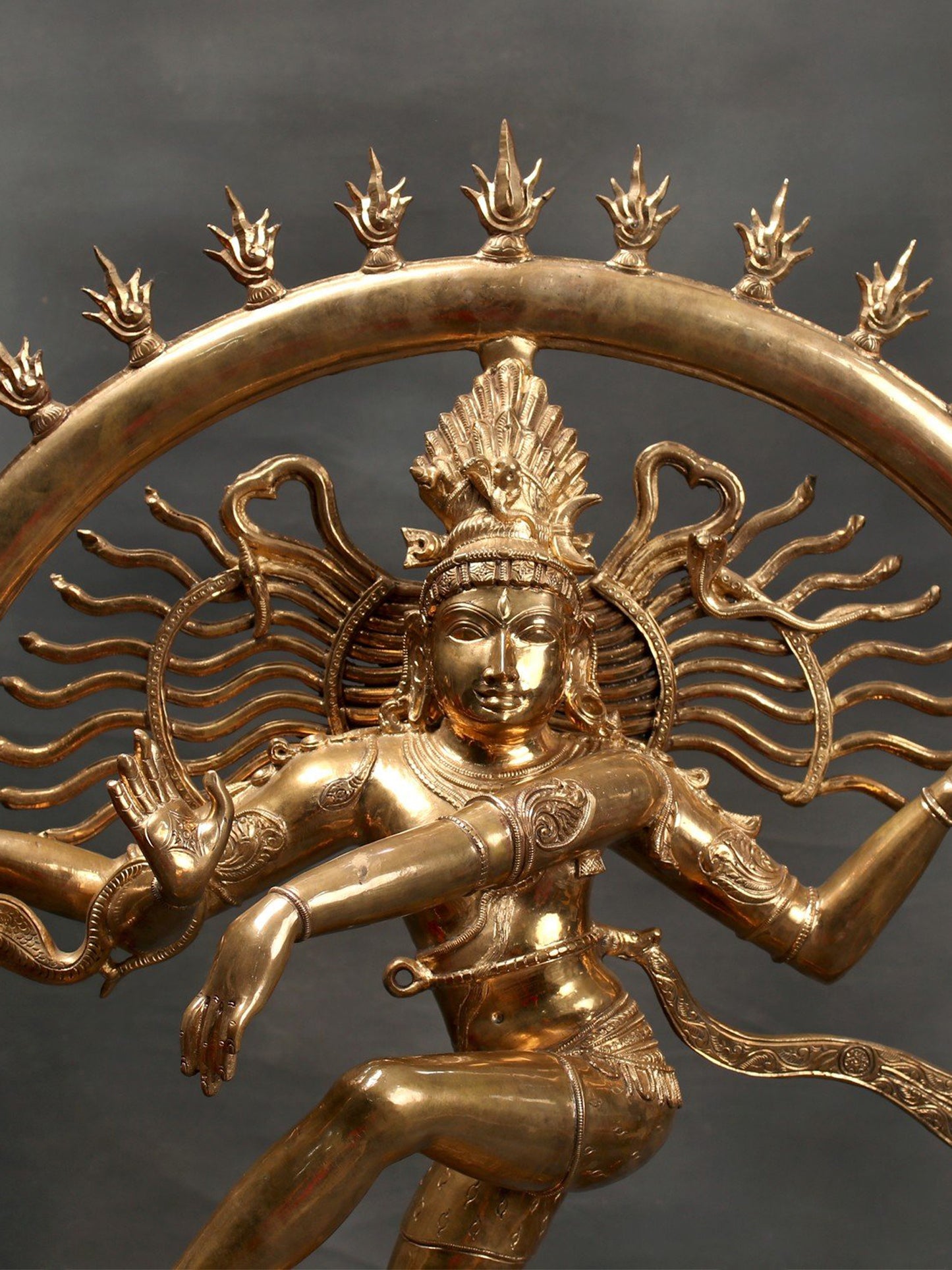 36" Superfine Dancing Lord Shiva Bronze Statue | Handmade Nataraja Bronze Idol