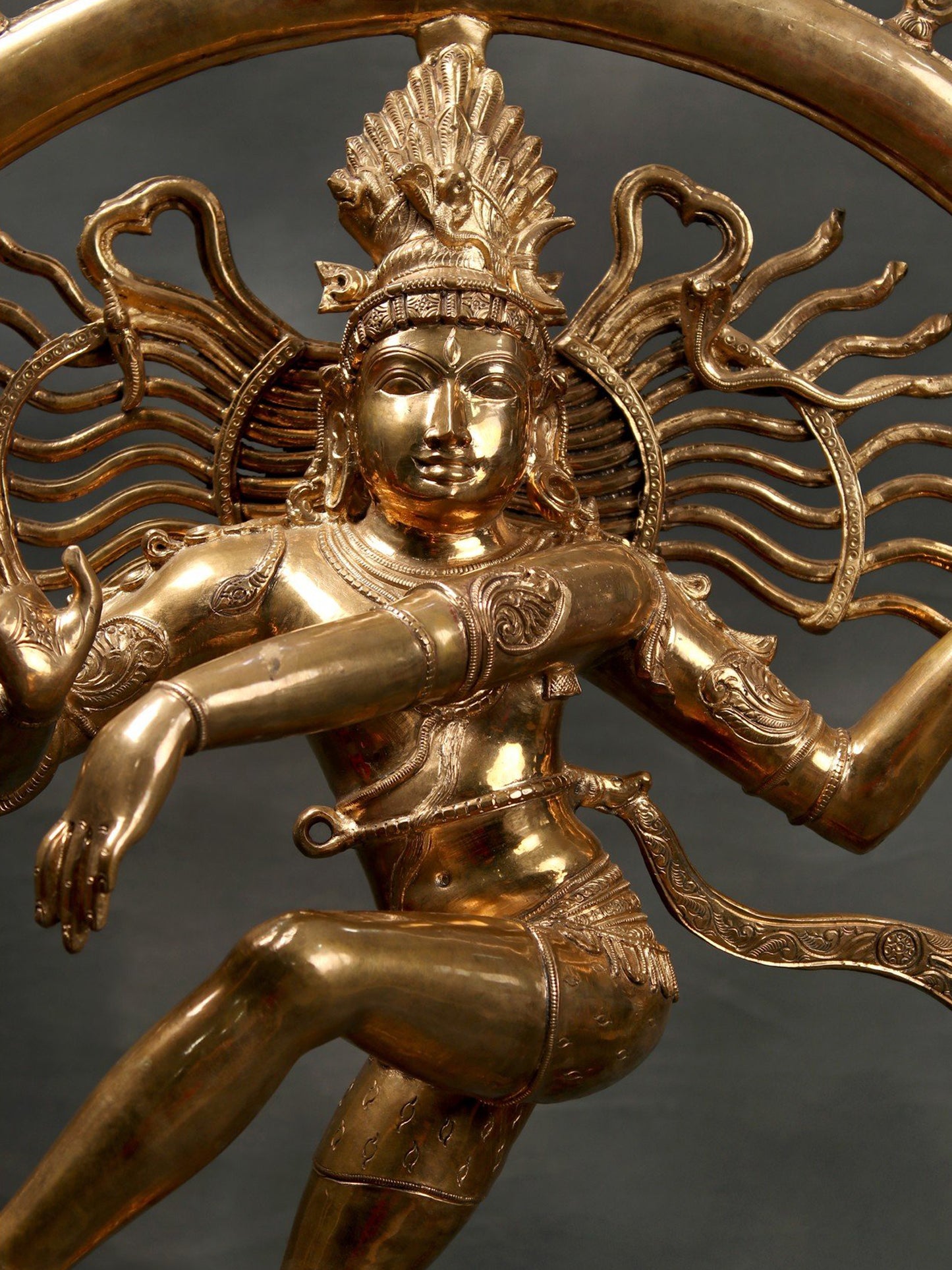 36" Superfine Dancing Lord Shiva Bronze Statue | Handmade Nataraja Bronze Idol