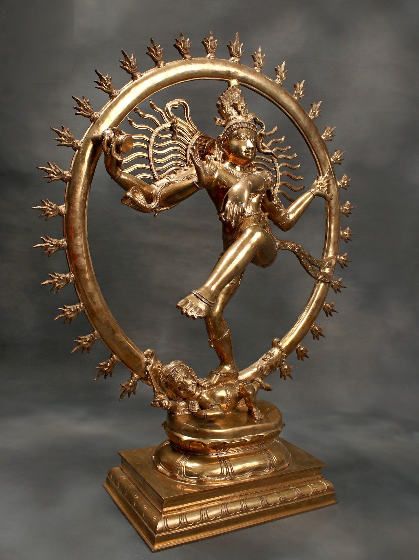 36" Superfine Dancing Lord Shiva Bronze Statue | Handmade Nataraja Bronze Idol