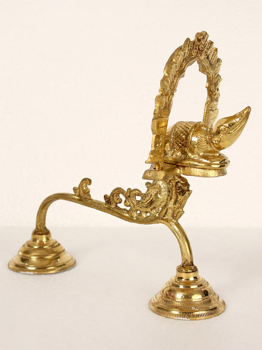 10" Incense Burner with Handle in Brass | Handmade | Made in India