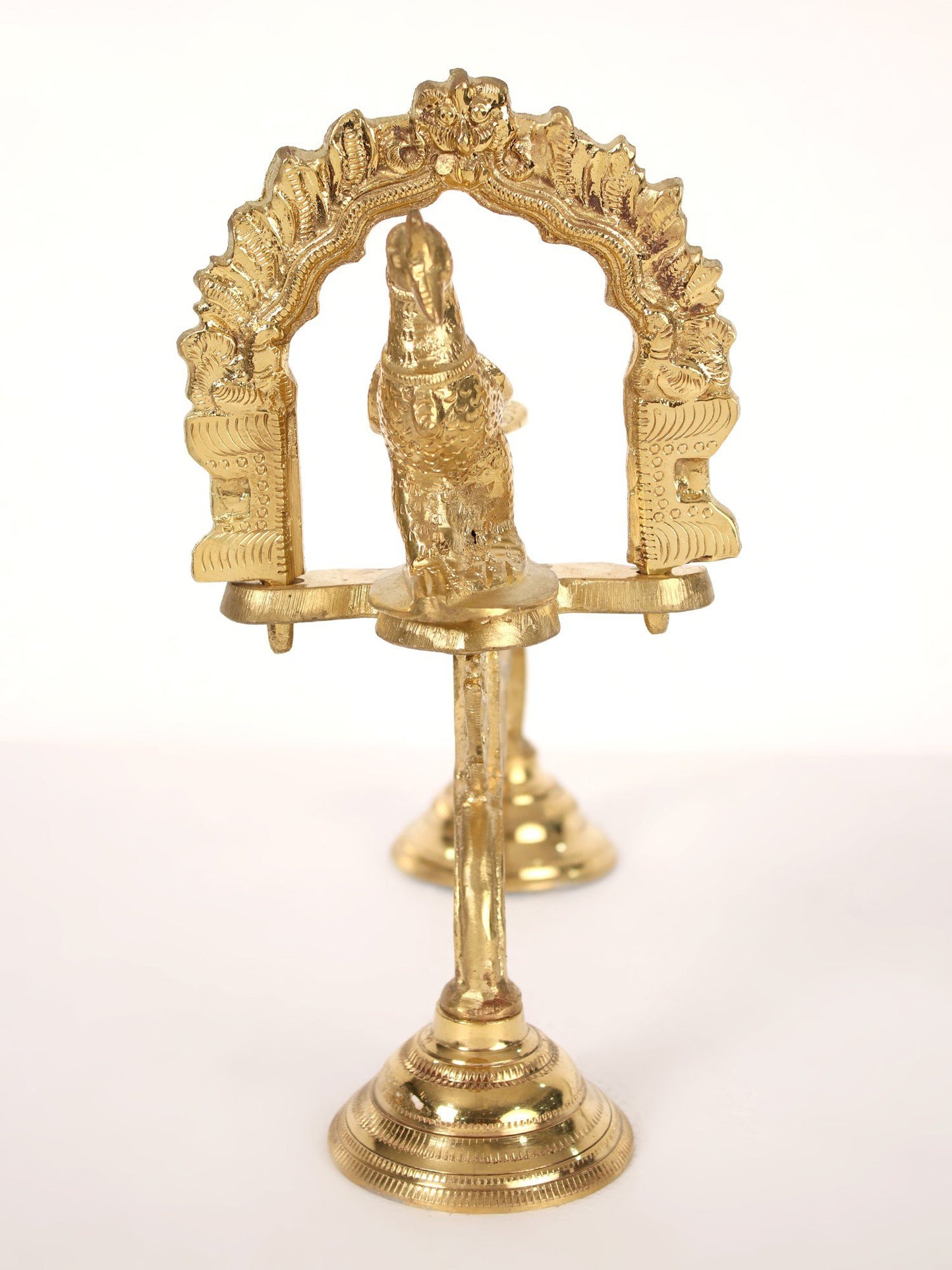 10" Brass Shodash Upachara Lamp | Handmade | Made in India