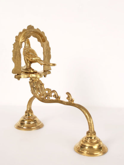 10" Brass Shodash Upachara Lamp | Handmade | Made in India