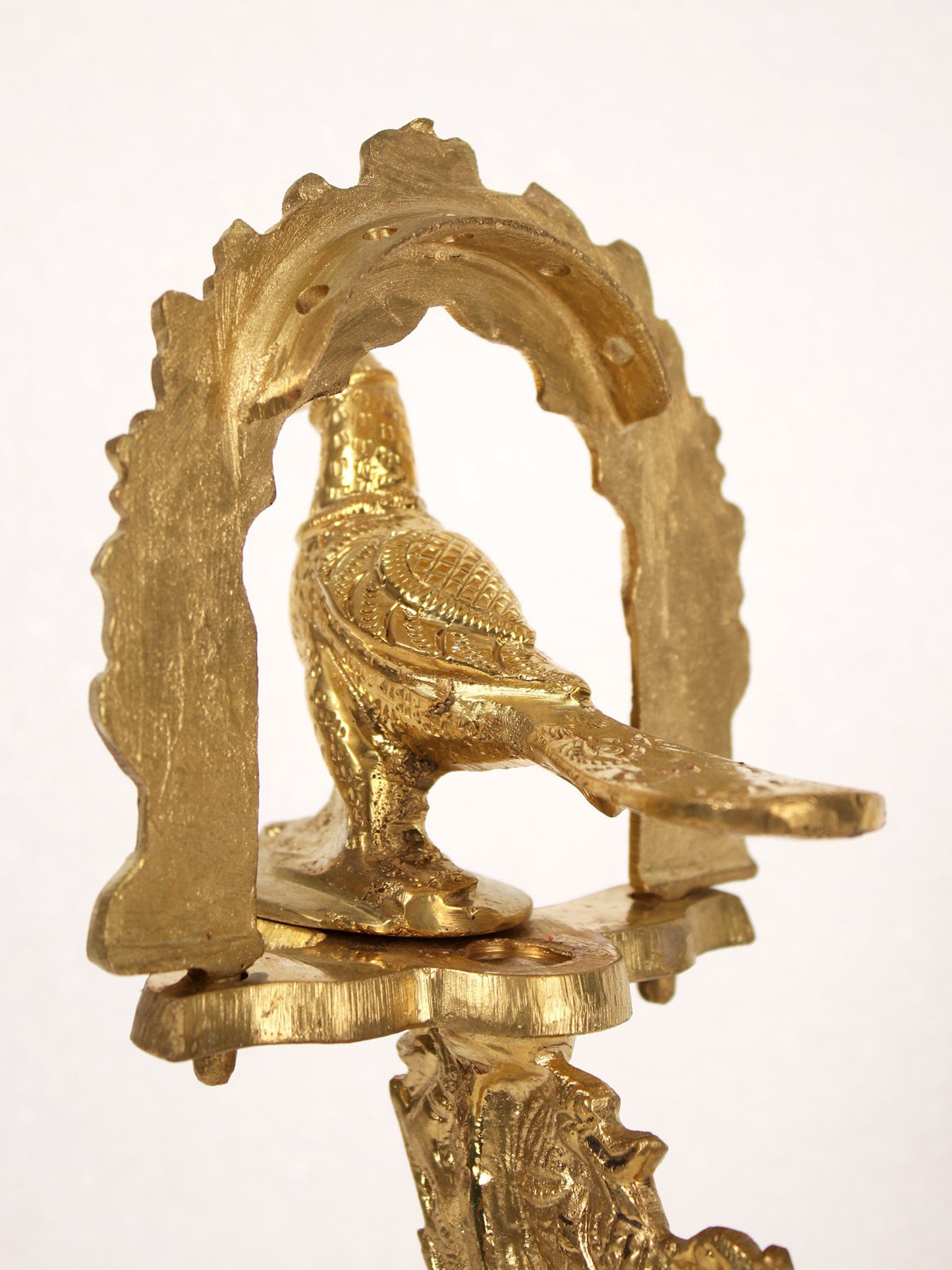 10" Brass Shodash Upachara Lamp | Handmade | Made in India