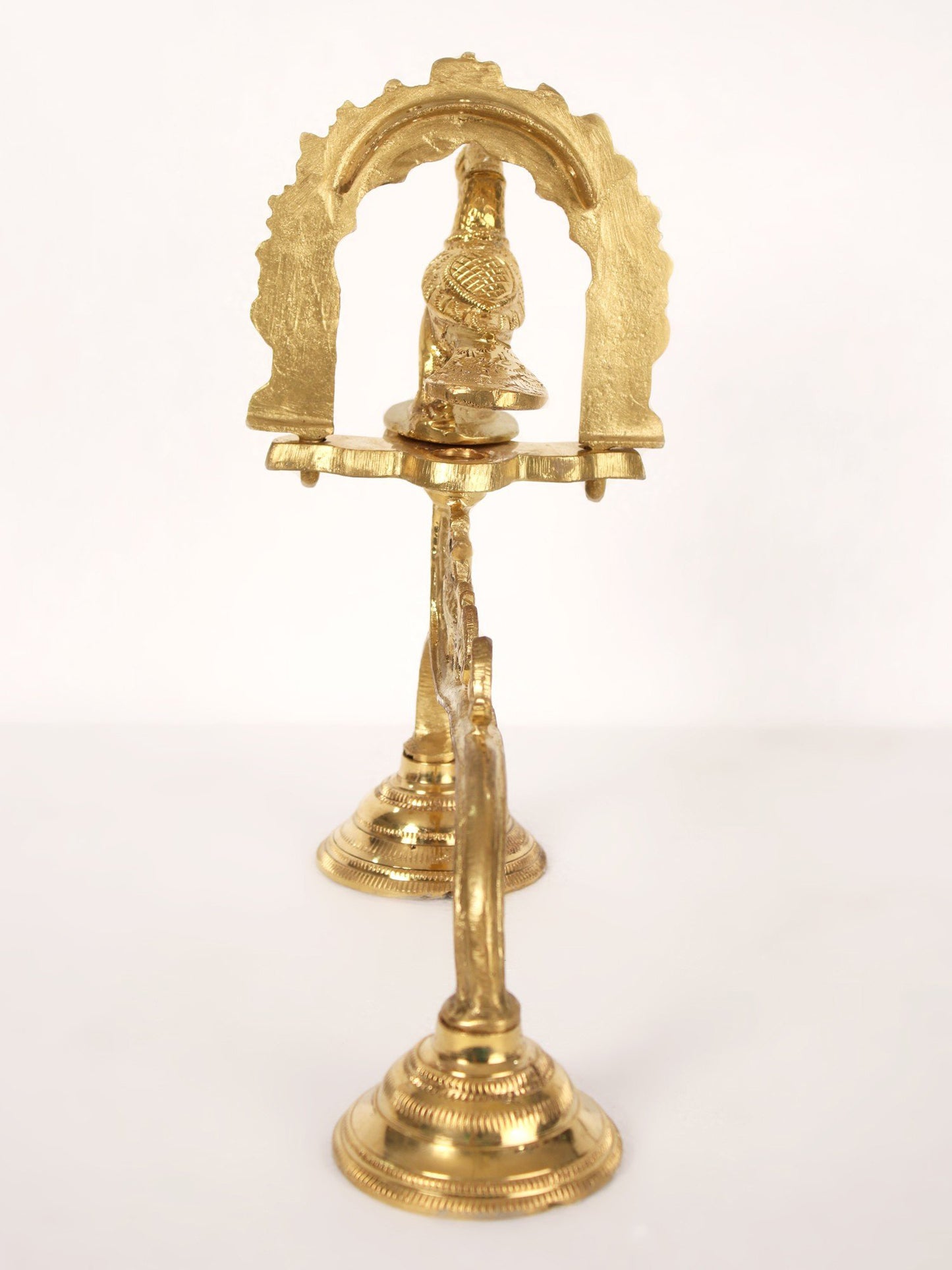 10" Brass Shodash Upachara Lamp | Handmade | Made in India