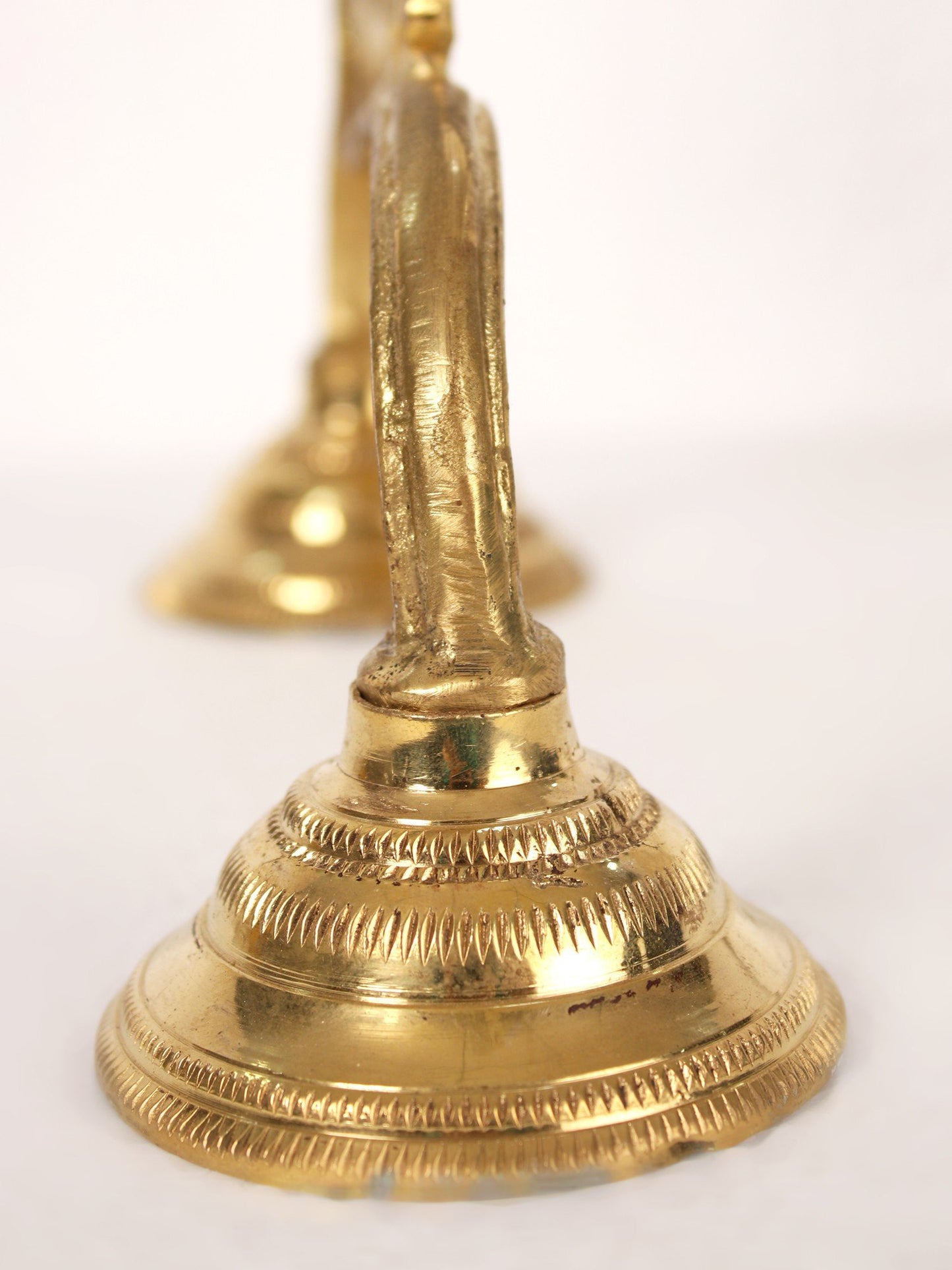 10" Brass Shodash Upachara Lamp | Handmade | Made in India