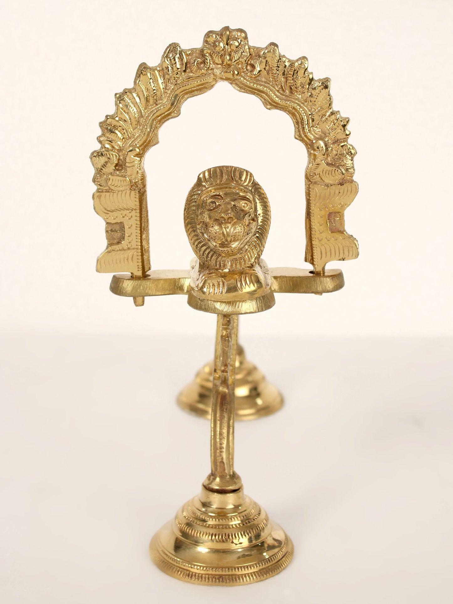 10" Lion Incense Burner with Handle in Brass | Handmade | Made in India