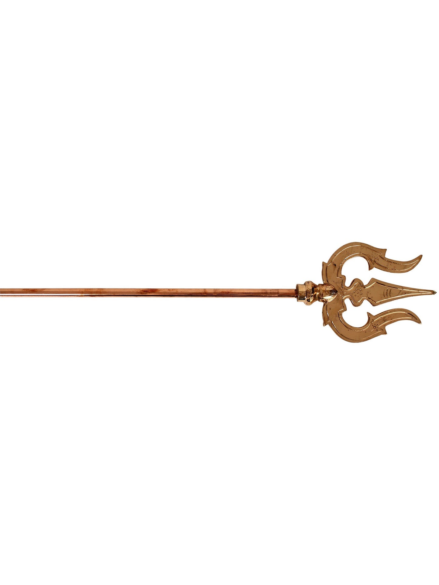 48" Large Size Lord Shiva'S Copper Trident For Temple | Handmade Copper Trident For Temple | Trident For Gifting