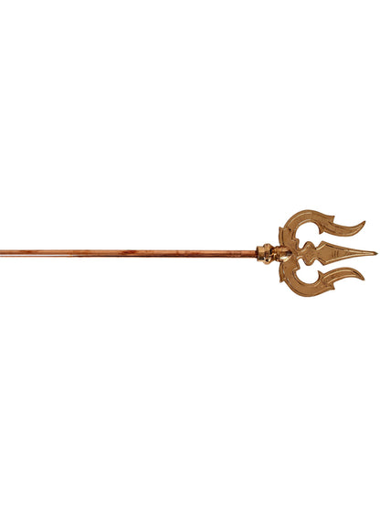 48" Large Size Lord Shiva'S Copper Trident For Temple | Handmade Copper Trident For Temple | Trident For Gifting