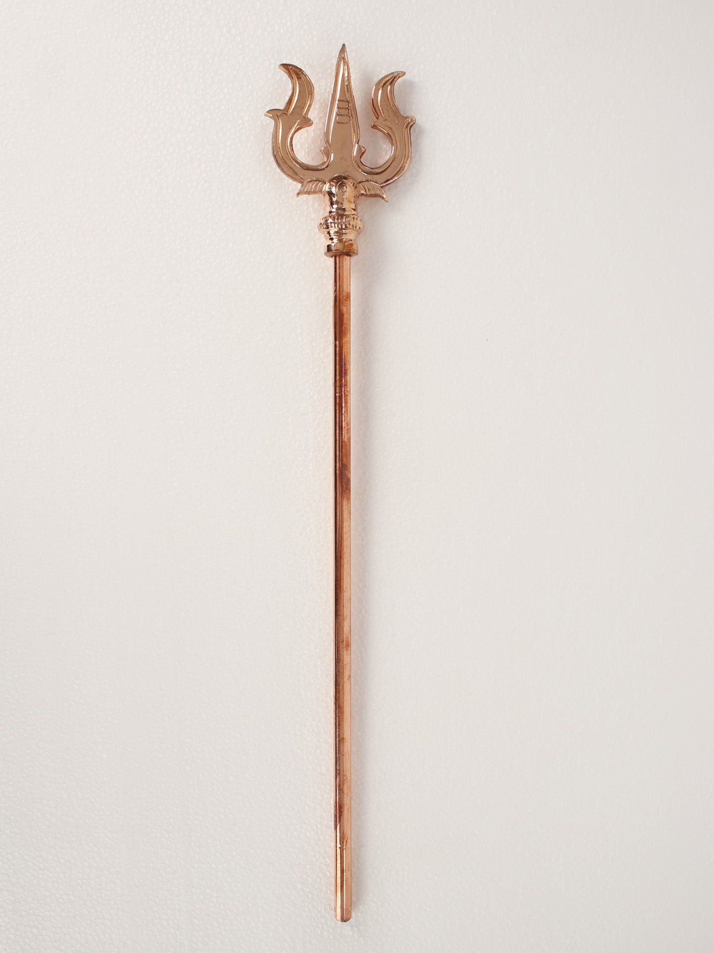 19" Handmade Trident Of Lord Shiva In Copper | Handmade Copper Trident For Temple | Trident For Gifting