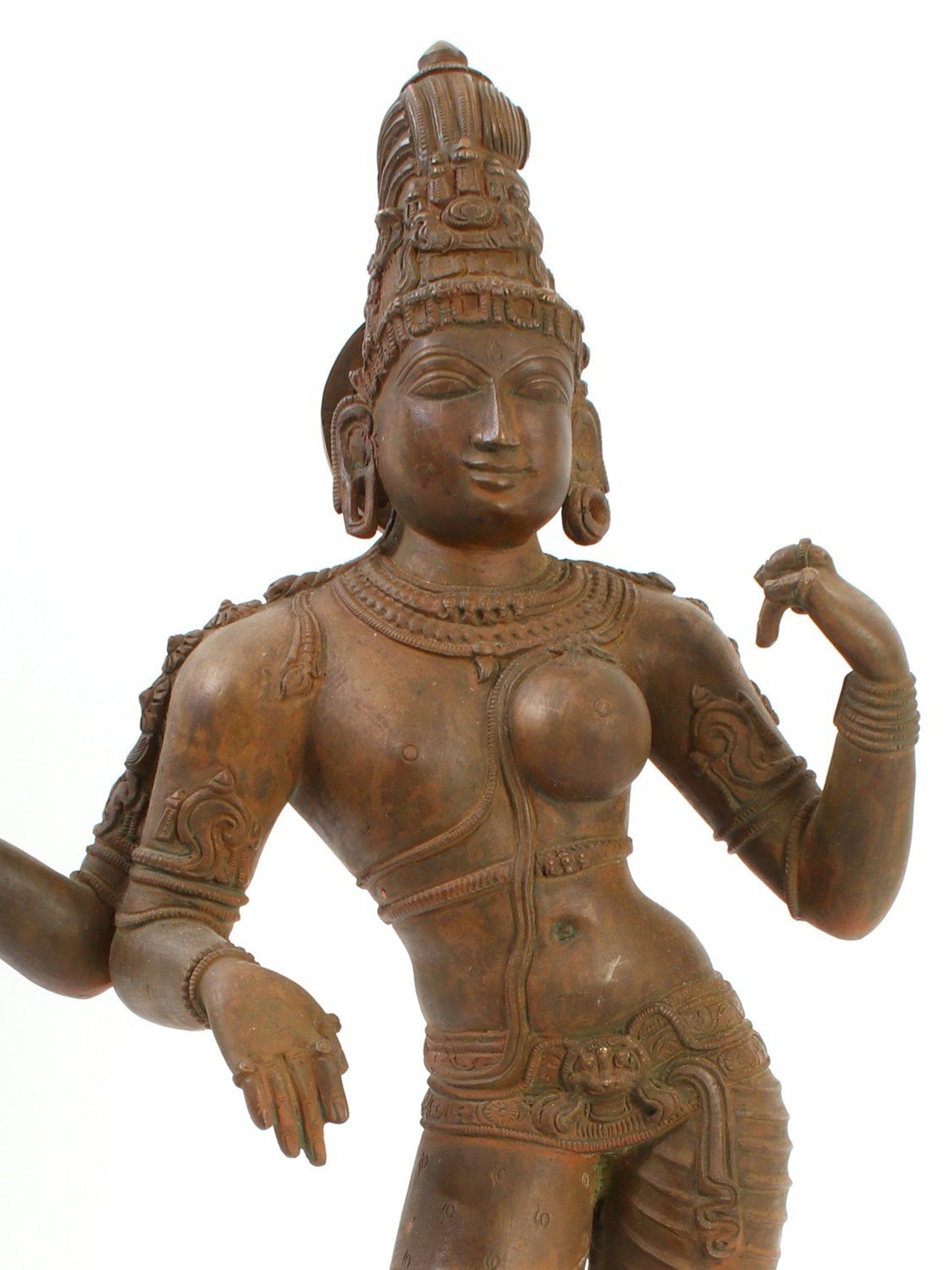 19" Standing Ardhanarishvara Statue (Shiva-Shakti) in Bronze | Bronze Statue