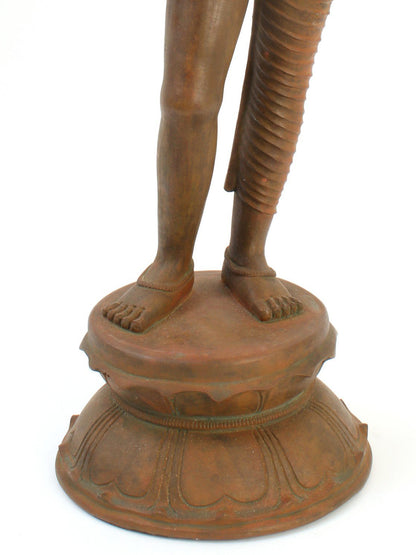 19" Standing Ardhanarishvara Statue (Shiva-Shakti) in Bronze | Bronze Statue