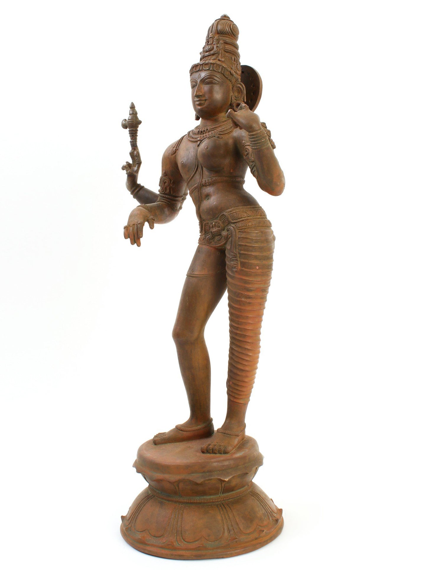 19" Standing Ardhanarishvara Statue (Shiva-Shakti) in Bronze | Bronze Statue