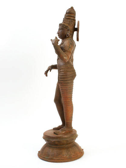 19" Standing Ardhanarishvara Statue (Shiva-Shakti) in Bronze | Bronze Statue