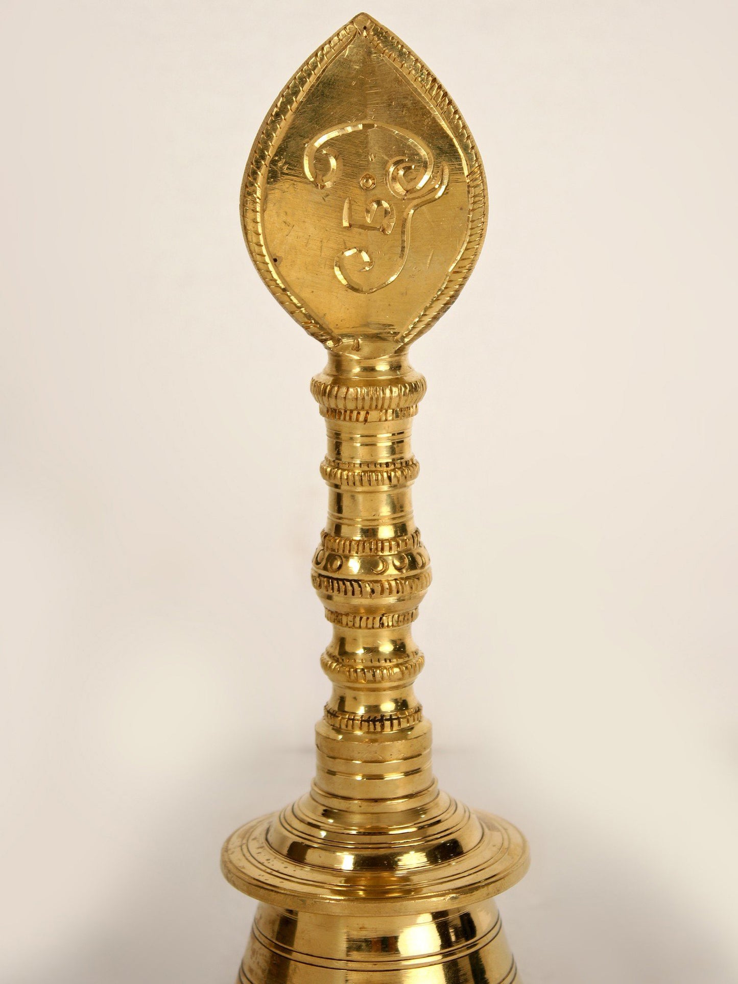 Vel Bell with Tamil Om and Shiva Tilak | Brass with Bronze | Pooja Bell