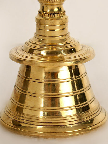 Vel Bell with Tamil Om and Shiva Tilak | Brass with Bronze | Pooja Bell