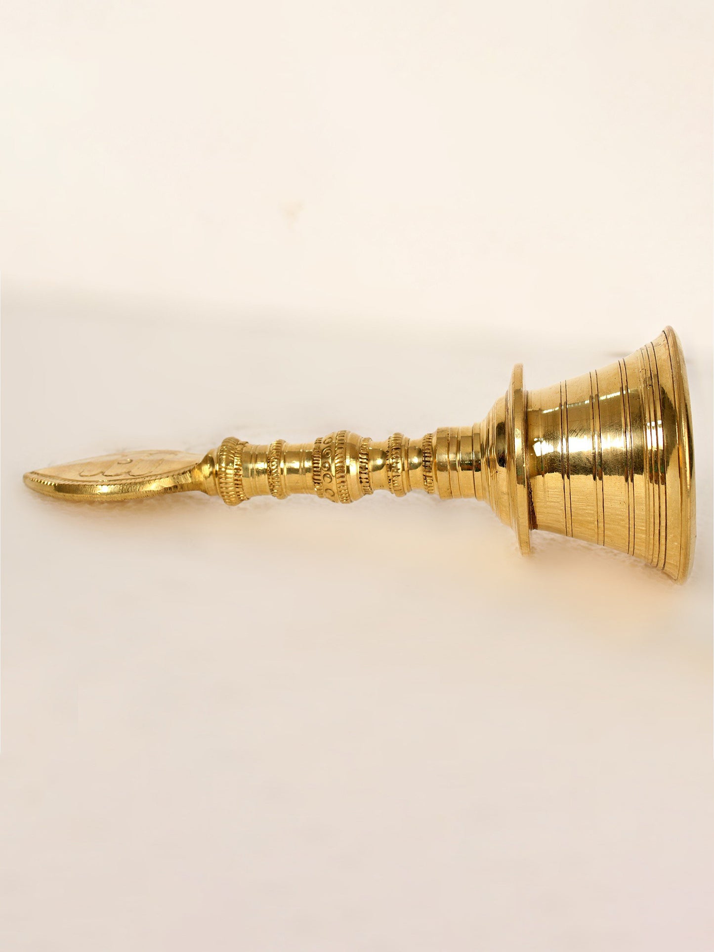 Vel Bell with Tamil Om and Shiva Tilak | Brass with Bronze | Pooja Bell