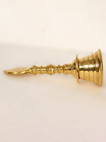 Vel Bell with Tamil Om and Shiva Tilak | Brass with Bronze | Pooja Bell