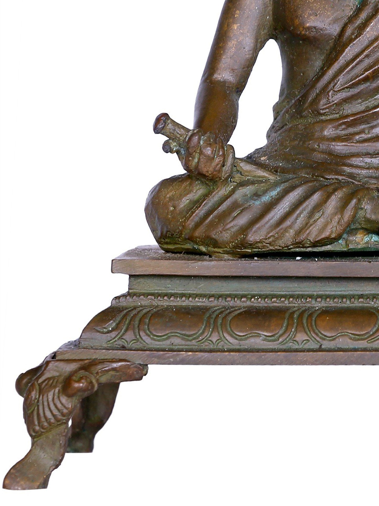 5'' Hindu Philosopher Thiruvalluvar (The Saint) Bronze Idol Seated on Chowki | Bronze Statue