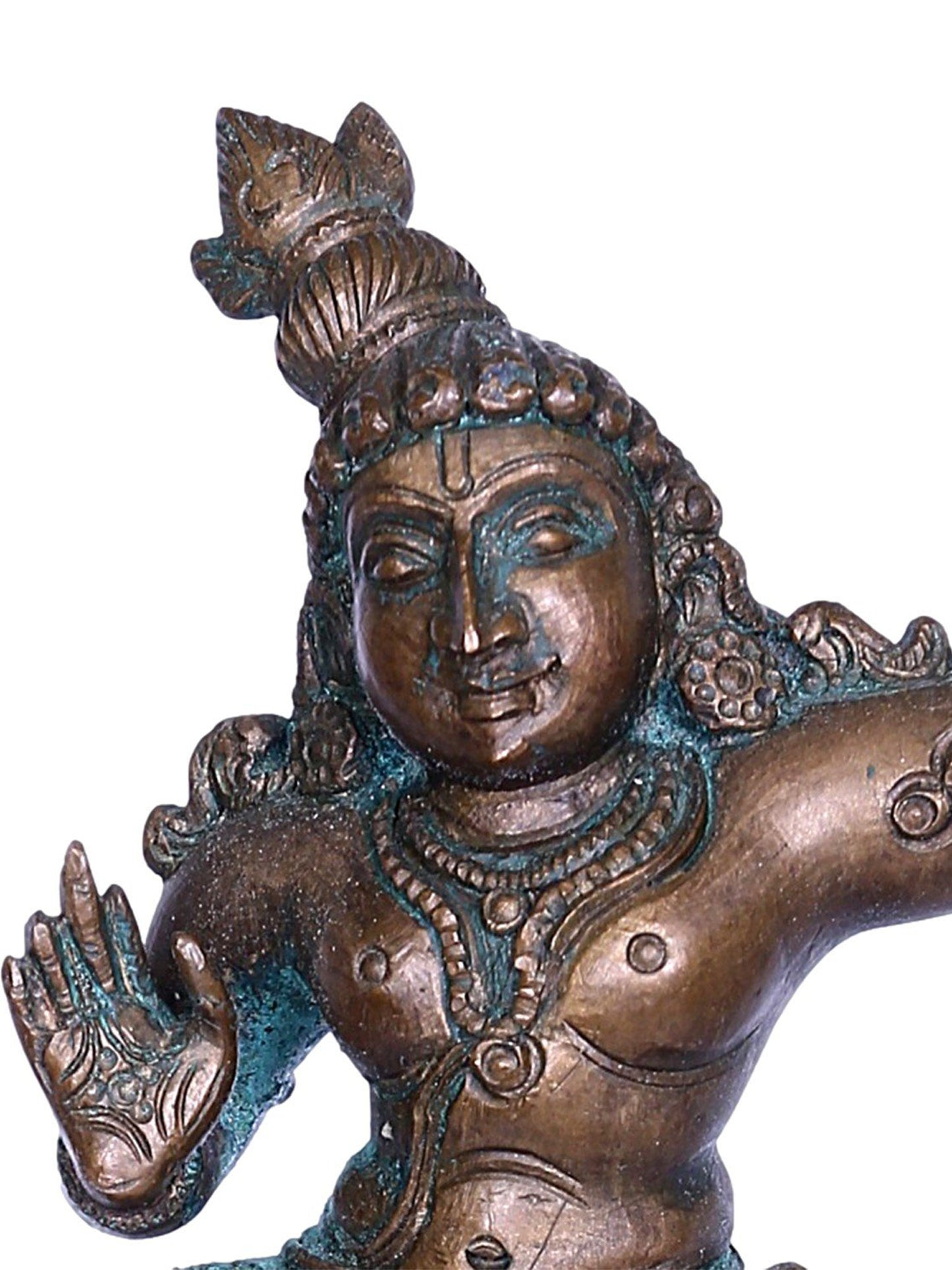 7'' Hindu Bala Kalinga Krishna Bronze Statue | Decorative Bronze Idol | Bronze Statue For Temple