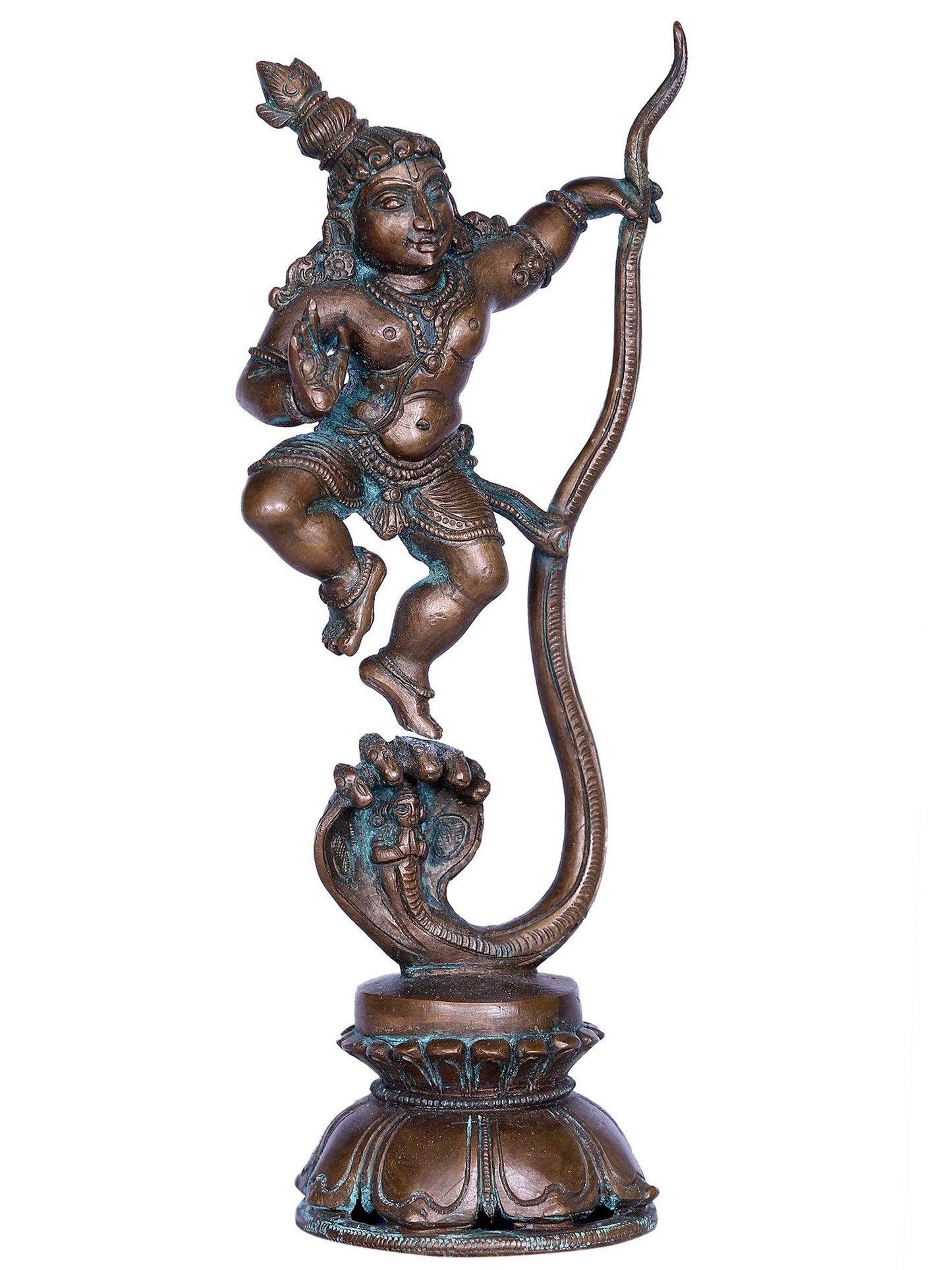 7'' Hindu Bala Kalinga Krishna Bronze Statue | Decorative Bronze Idol | Bronze Statue For Temple