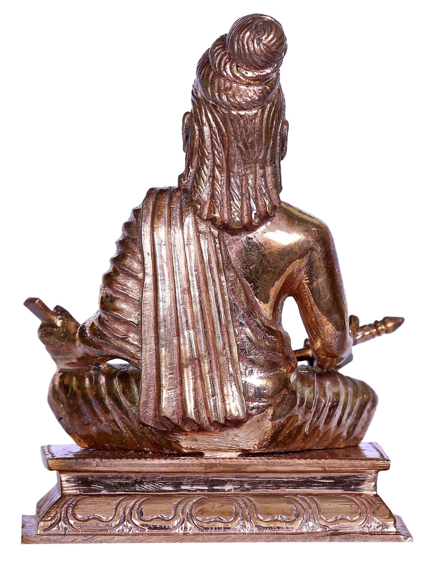 3'' Philosopher Thiruvalluvar (The Saint) Idol Seated on Base | Small Bronze Statue