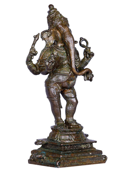 3'' Small Lord Ganesha (Vinayaka) Bronze Idol Standing | Gift Box | Bronze Statue For Gifting