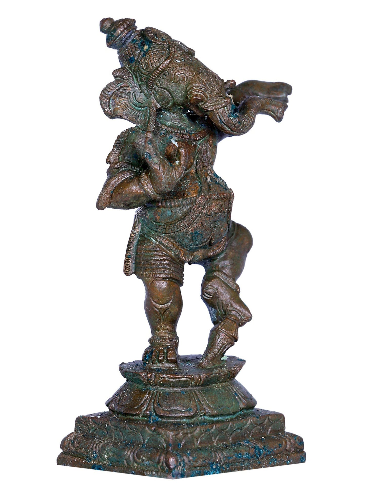 4'' Small Dancing Ganesha Bronze Figurine | Ganesha Gift Box | Bronze Statue For Gifting