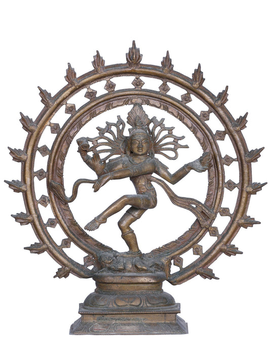 11" Dancing Lord Shiva Bronze Statue | Nataraja Idol For Temple | Bronze Statue