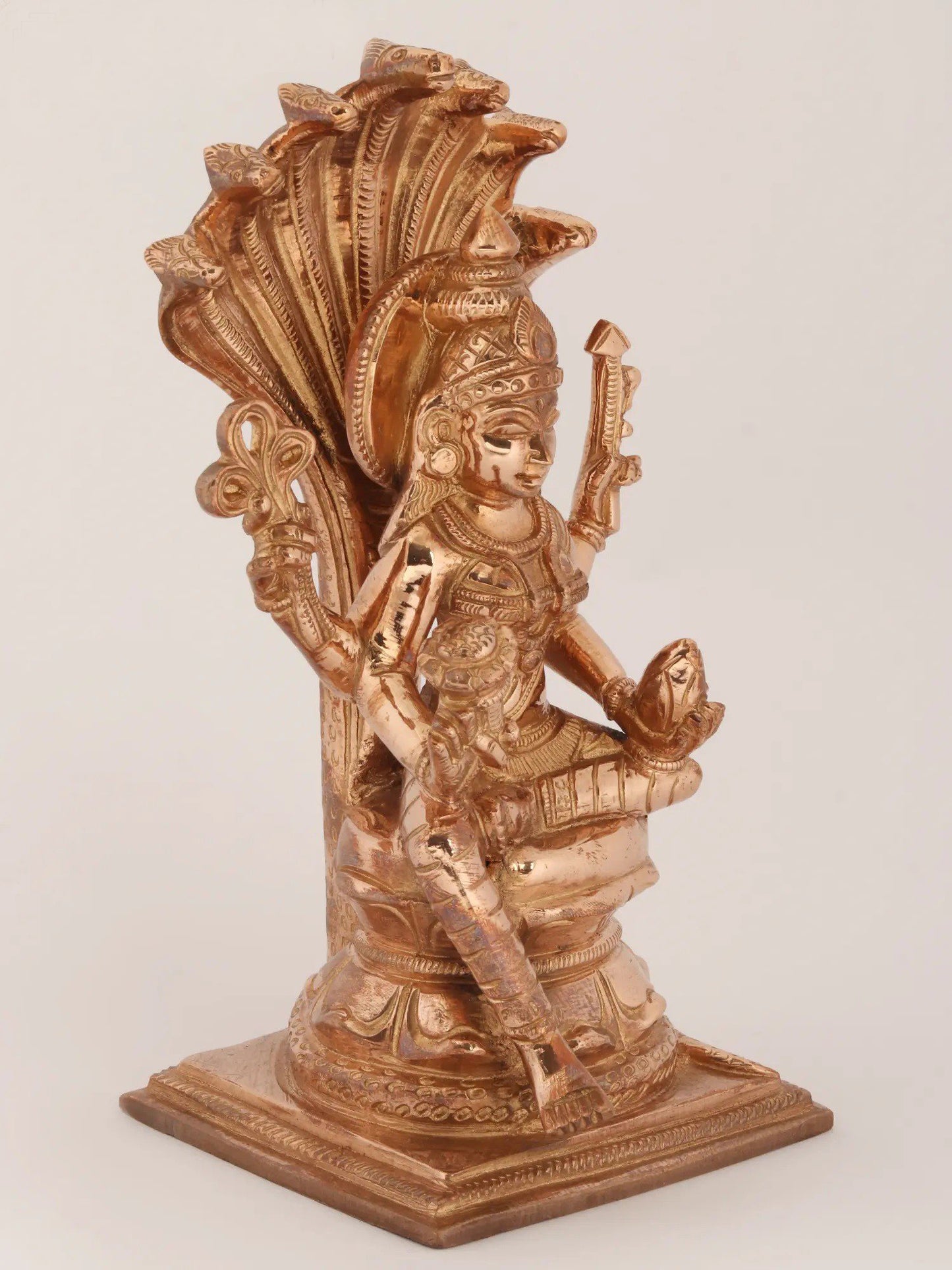 6'' Hindu Deity Manasa - The Serpent Goddess | Bronze Statue | Statue For Temple