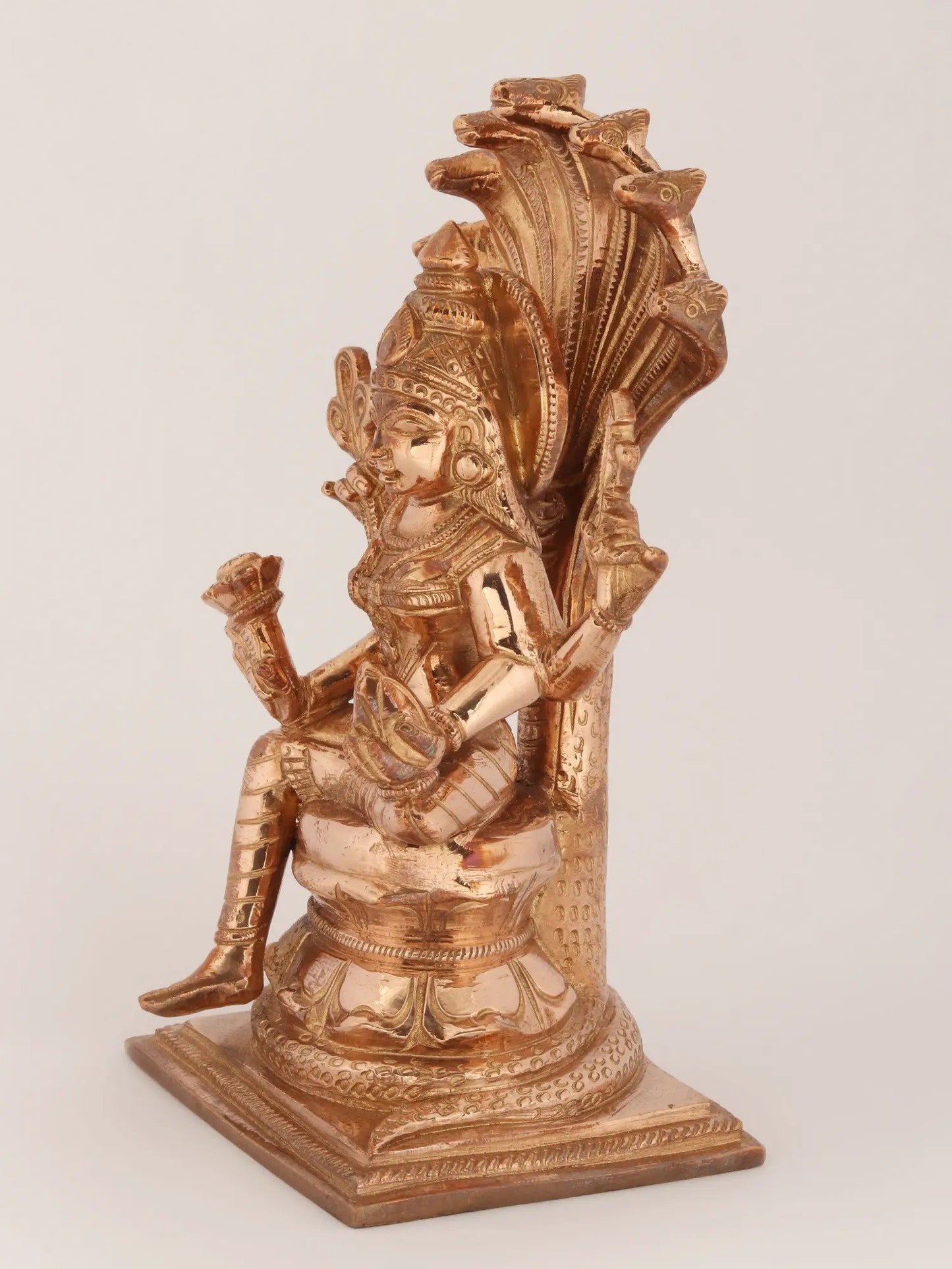 6'' Hindu Deity Manasa - The Serpent Goddess | Bronze Statue | Statue For Temple