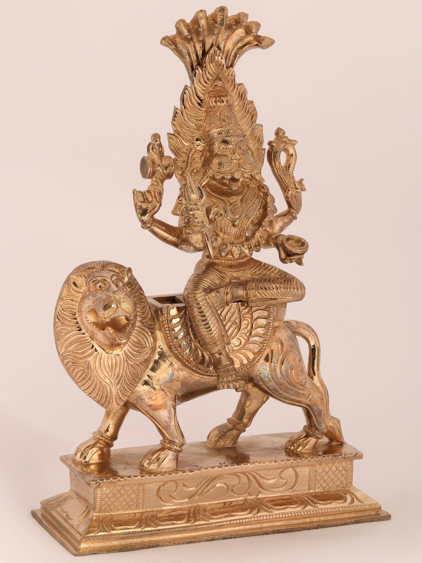 11'' Goddess Pratyangira (Durga Avatar) - Bronze Statue | Decorative Bronze Idol | Bronze Statue For Temple