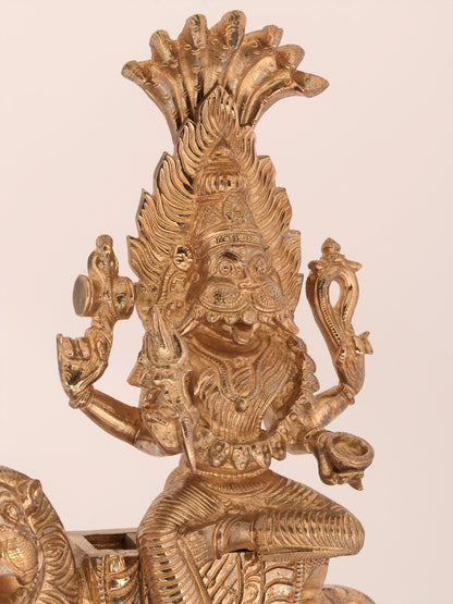 11'' Goddess Pratyangira (Durga Avatar) - Bronze Statue | Decorative Bronze Idol | Bronze Statue For Temple