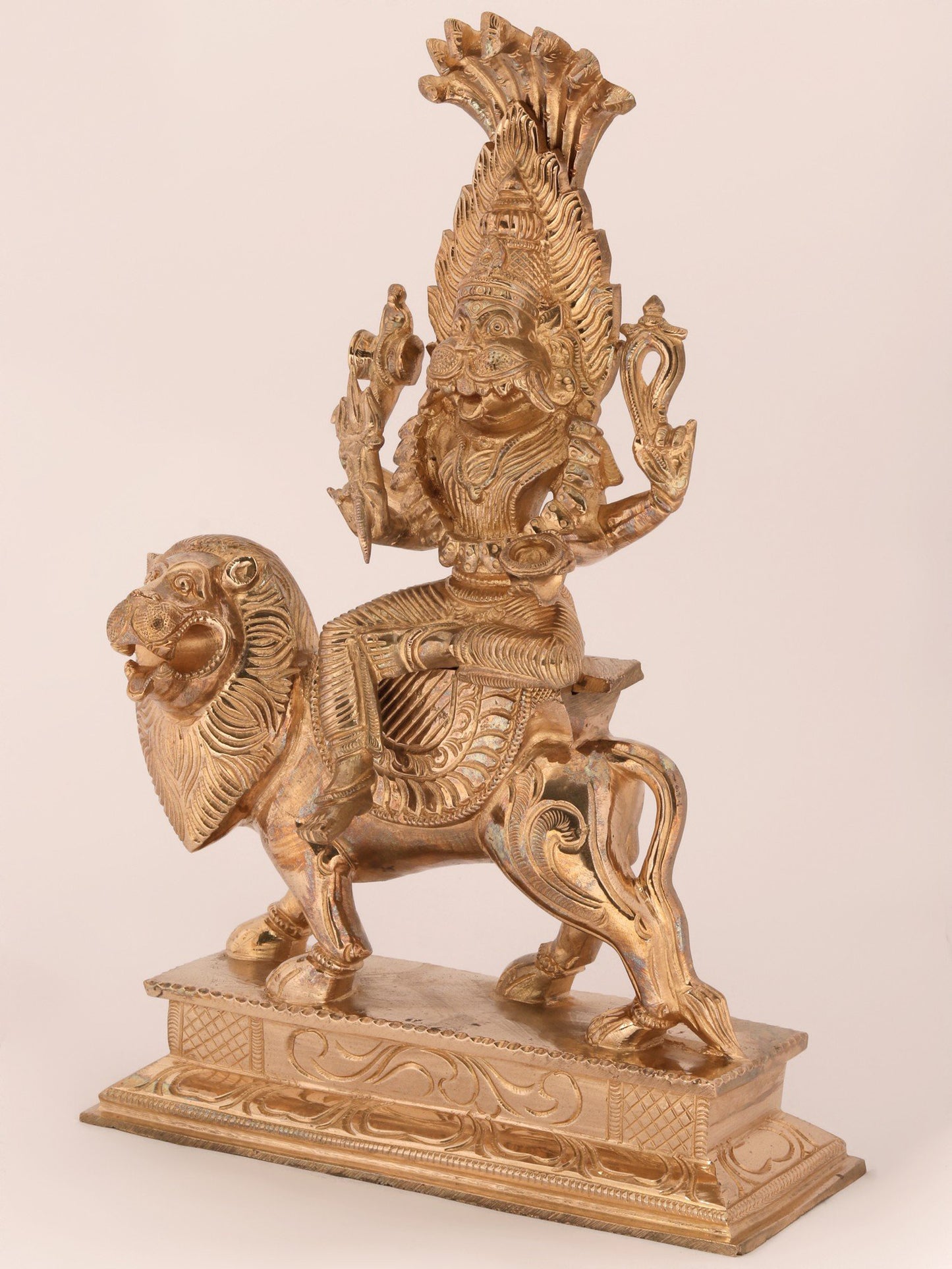 11'' Goddess Pratyangira (Durga Avatar) - Bronze Statue | Decorative Bronze Idol | Bronze Statue For Temple