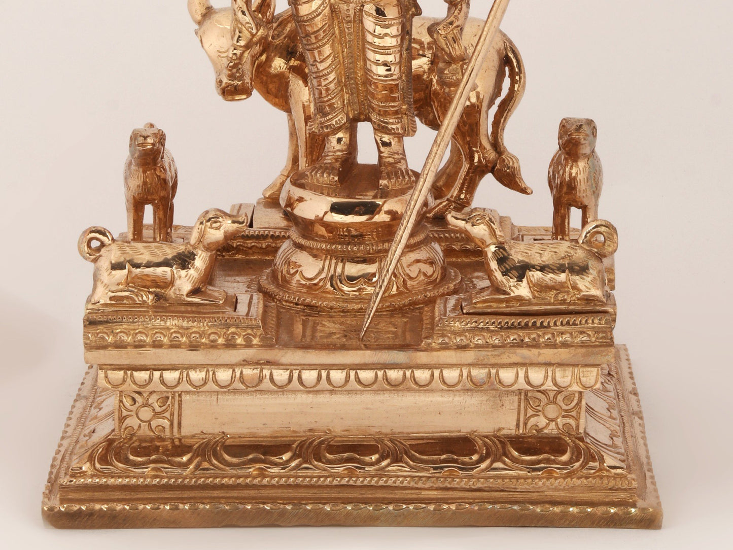 8" Six Armed Lord Dattatreya Statue in Bronze | Bronze Statue For Temple