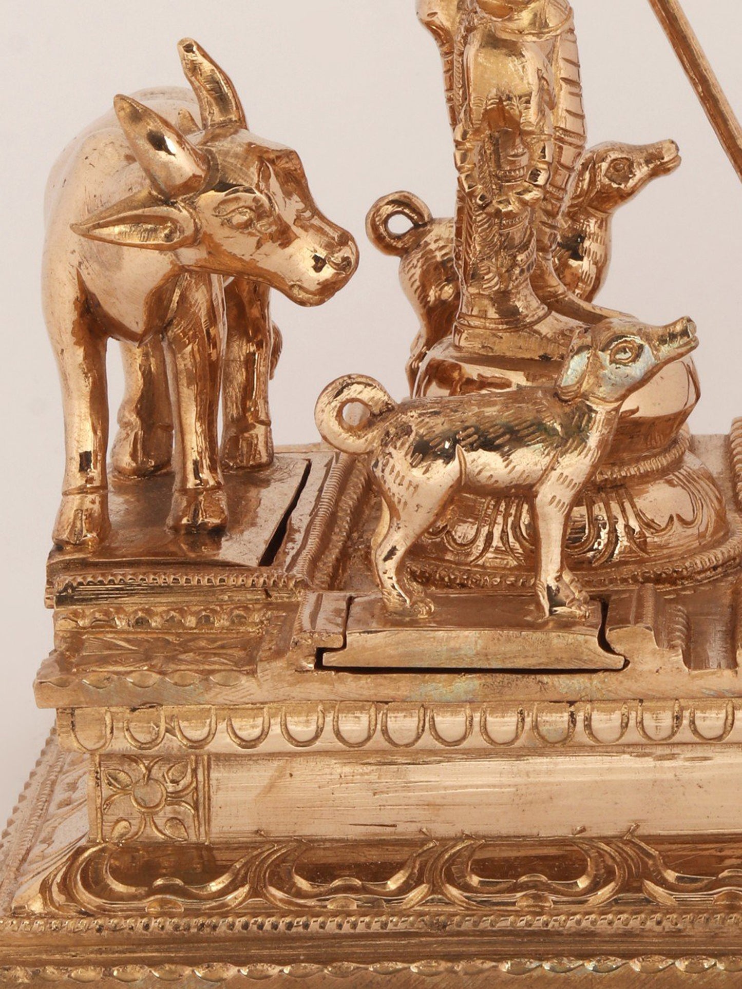 8" Six Armed Lord Dattatreya Statue in Bronze | Bronze Statue For Temple