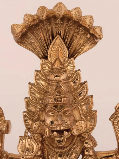 7" Bronze Goddess Pratyangira (Atharvana Bhadrakali) | Bronze Statue For Temple