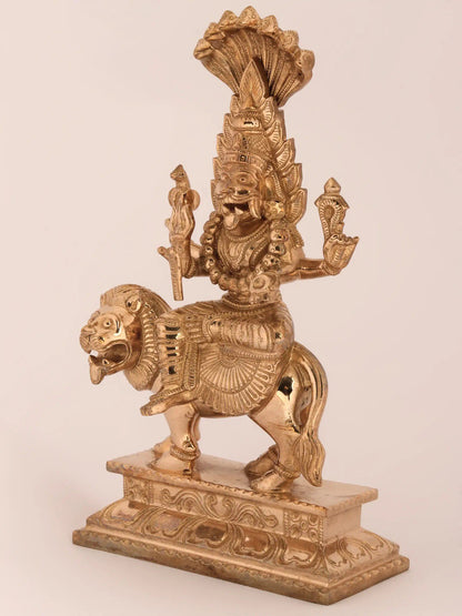 7" Bronze Goddess Pratyangira (Atharvana Bhadrakali) | Bronze Statue For Temple