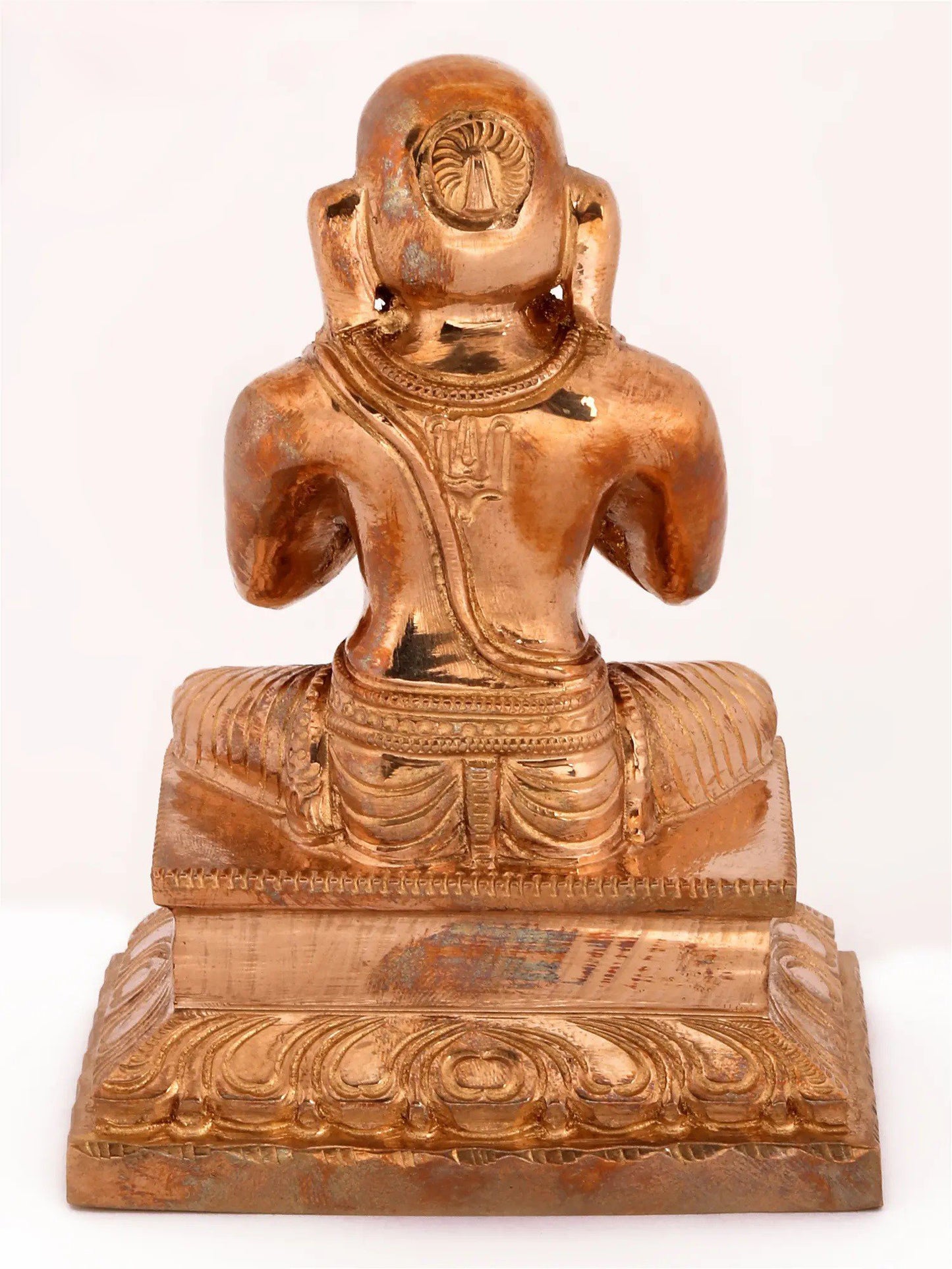 4" Small Sculpture Of Saint Acharya Ramanuja | Bronze Statue For Temple