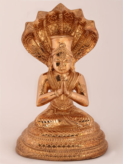 5" Small Bronze Sculpture Of Shri Manavala Mamunigal Saint | Bronze Statue